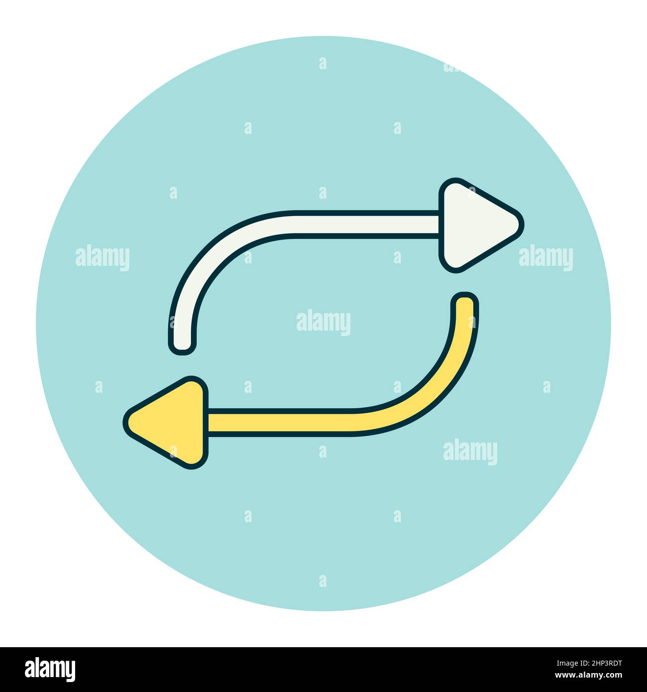 Repeat button color vector icon. Music sign. Graph symbol for music and  sound web site and apps design, logo, app, UI Stock Photo - Alamy, image size:1300x1390