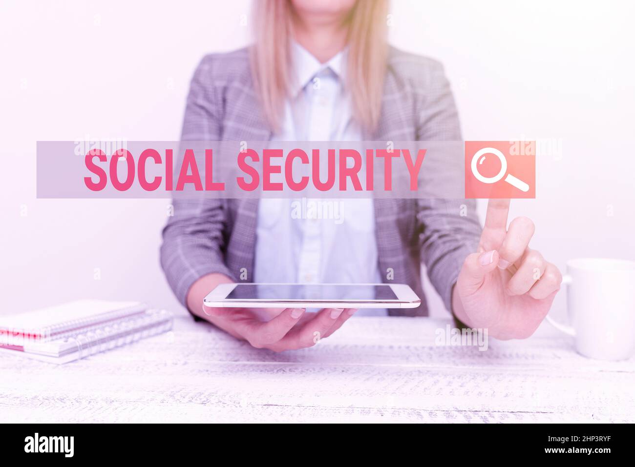 Conceptual display Social Security, Concept assistance from