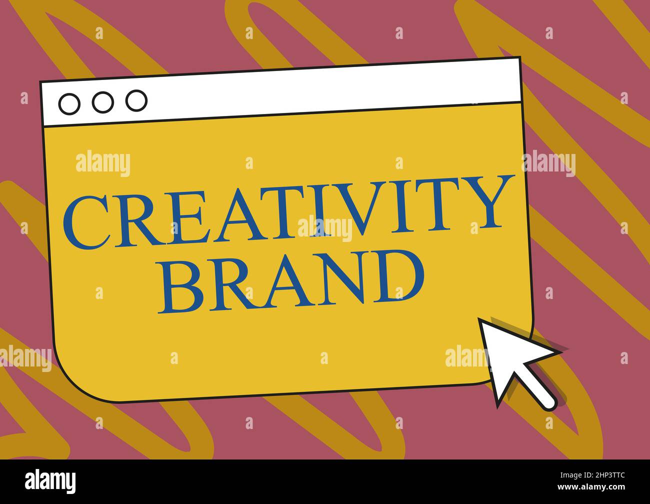 Conceptual display Creativity Brand, Word for design name or feature