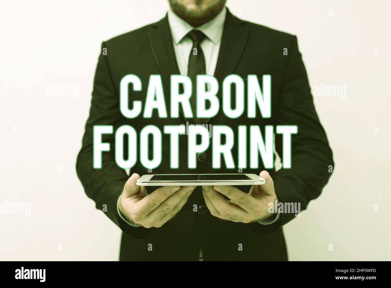 Inspiration showing sign Carbon Footprint, Business overview amount of dioxide released atmosphere result of activities Presenting New Technology Idea Stock Photo