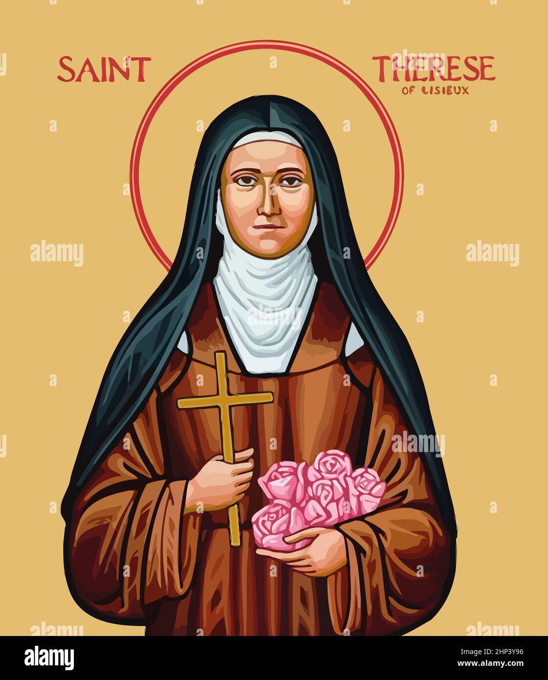 saint therese of lisieux faith religion illustration Stock Photo Alamy