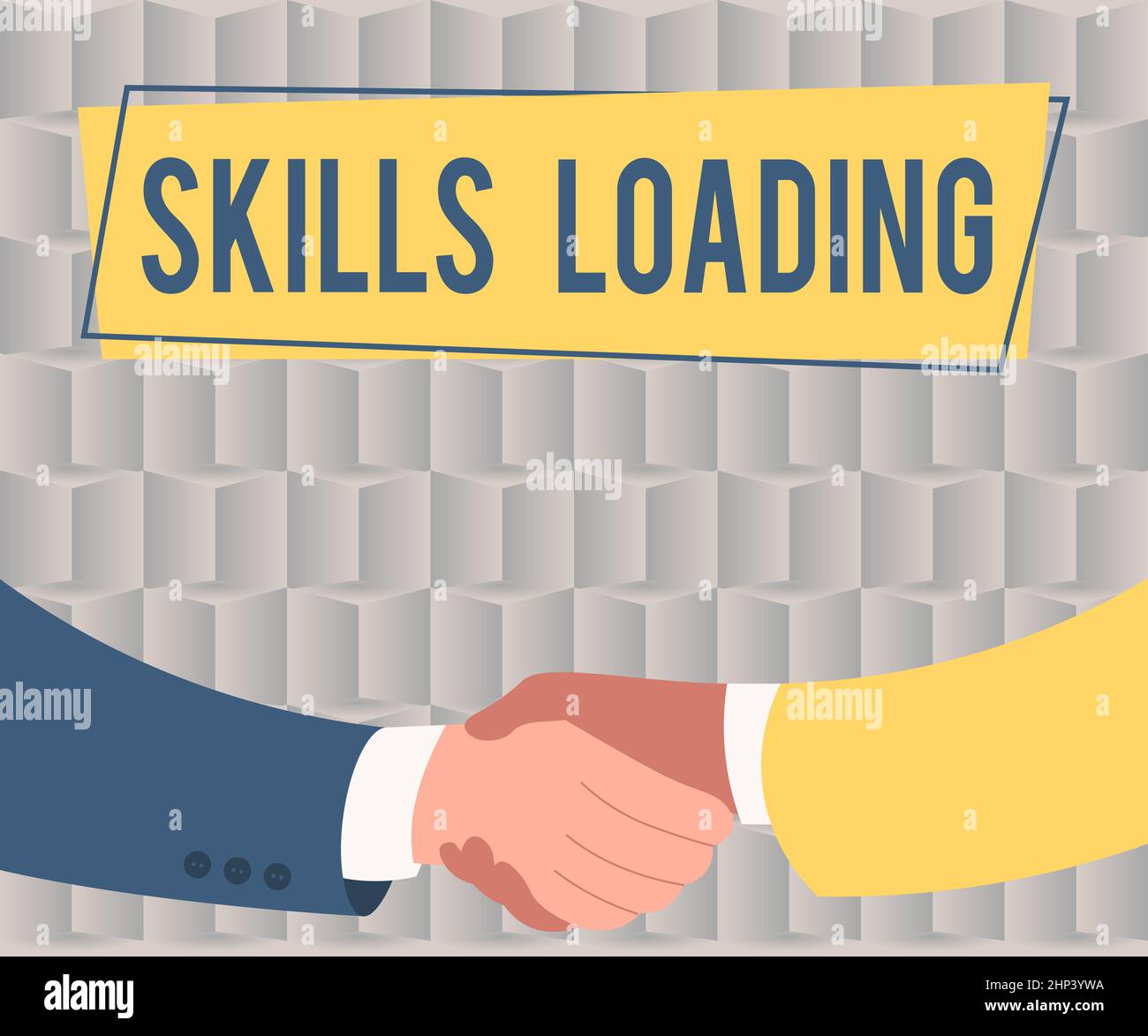 Hand writing sign Skills Loading, Business showcase points out the ...
