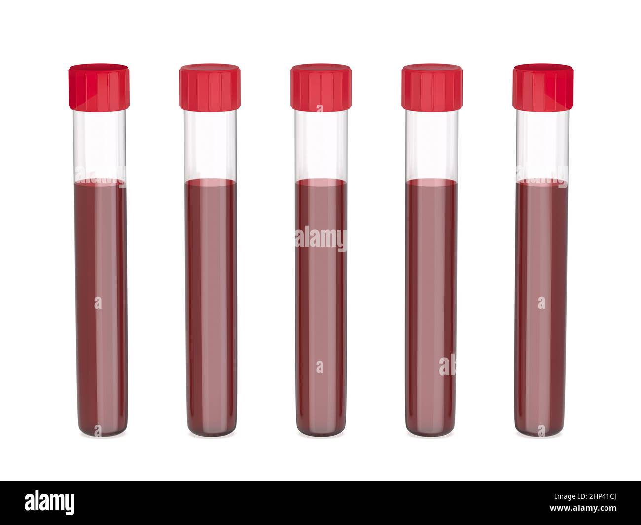 Test tubes with blood on white background Stock Photo - Alamy