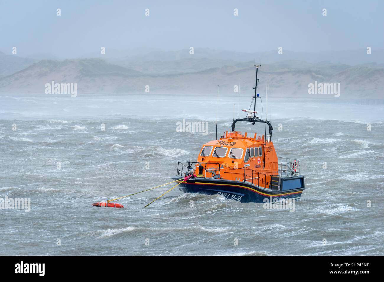 Appledore, North Devon, England.Friday 18th February 2022. The Met Office issued a rare Red Weather Warning for the South West of England with excepti Stock Photo