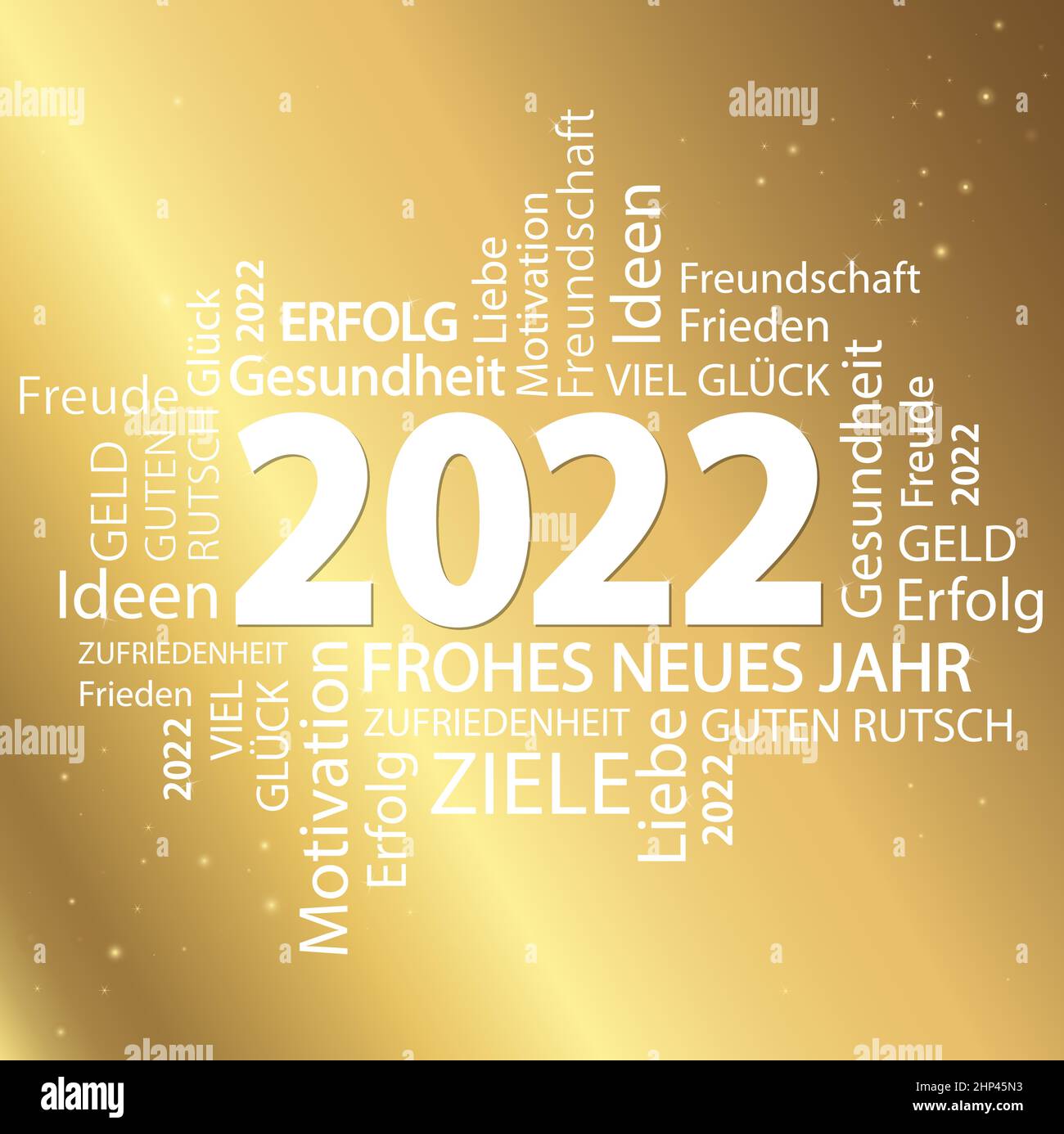 word cloud with new year 2022 greetings Stock Vector