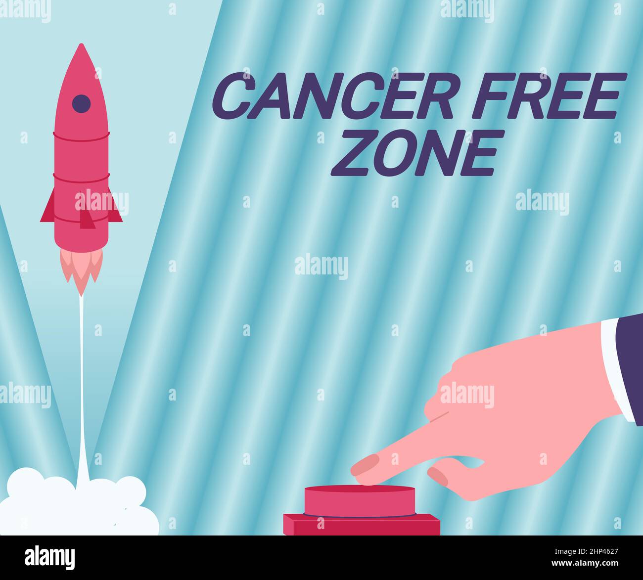 Sign displaying Cancer Free Zone, Conceptual photo supporting cancer ...
