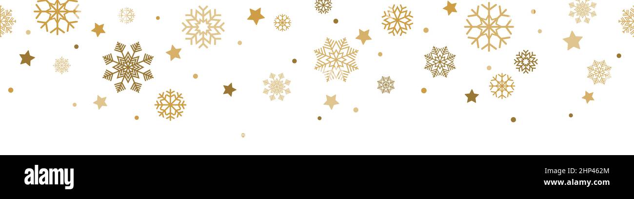 seamless snow stars falling down Stock Vector