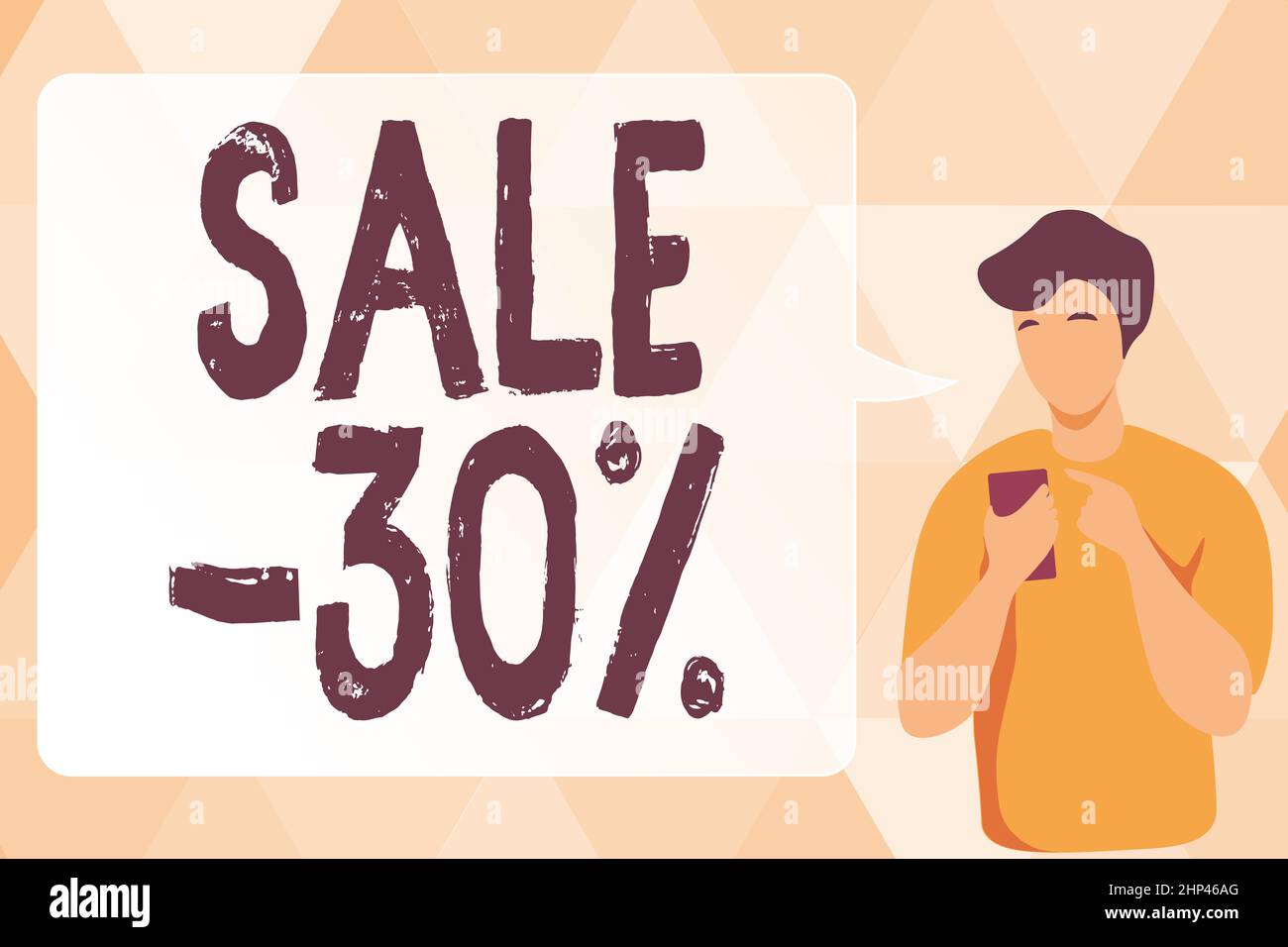 Text caption presenting sale 30 percent business idea a promo price of an item at 30 percent 