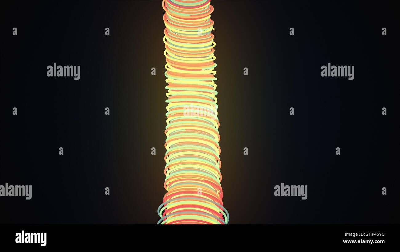 Twisting weave 3d rendering of lines in minimalist design. Abstract ...