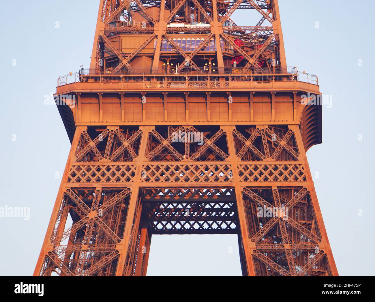 The second floor of the Eiffel tower in Paris (France Stock Photo Alamy