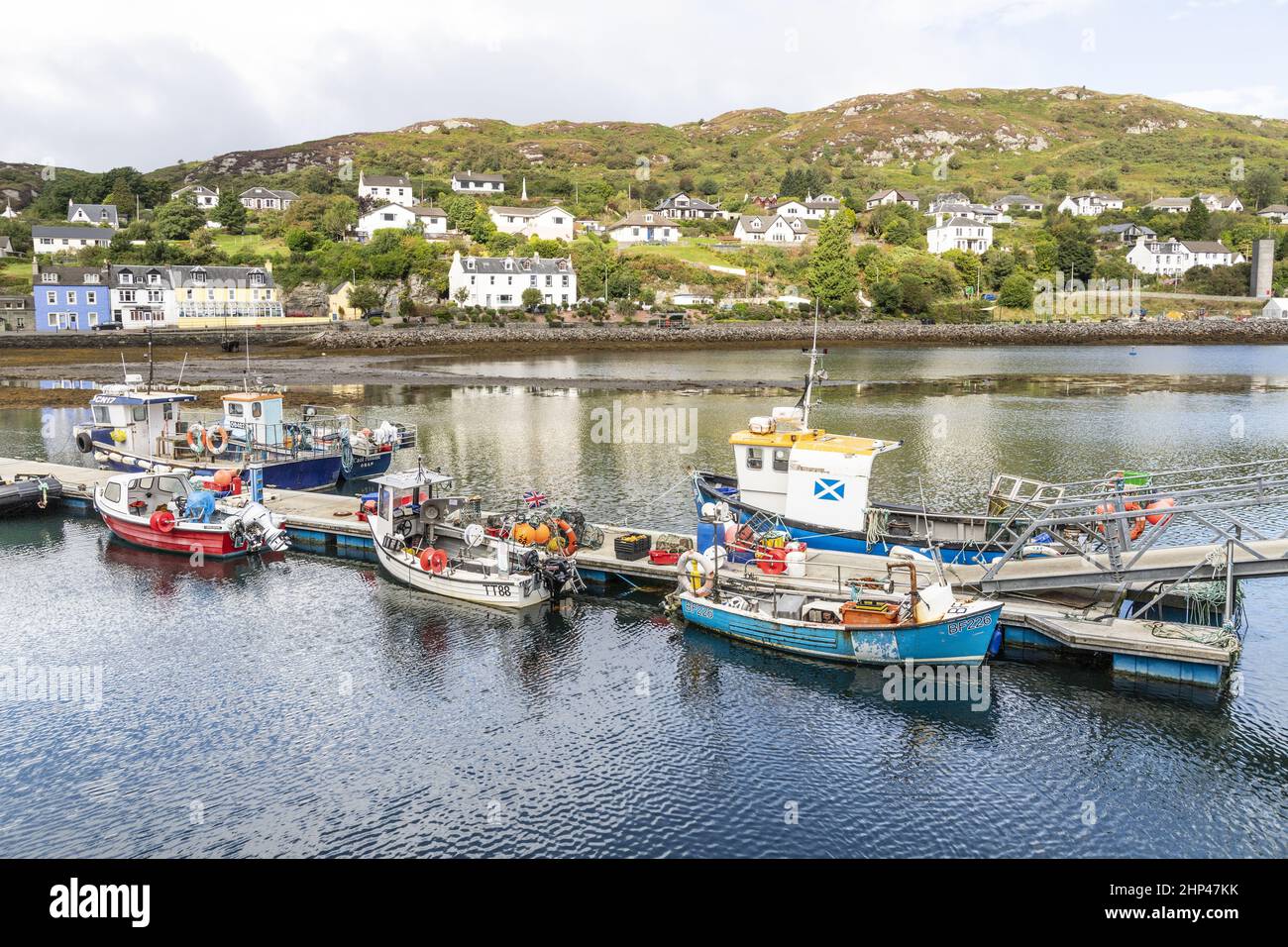 Tarbert Fish Fishing boats in the harbour at Tarbert at the mouth of Loch Fyne ...