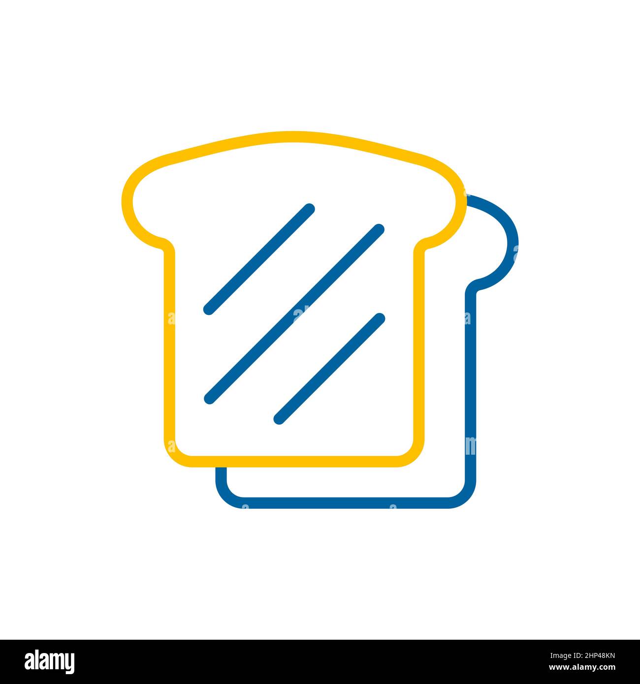 Bread, Toast vector flat icon. Fast food sign. Graph symbol for cooking ...