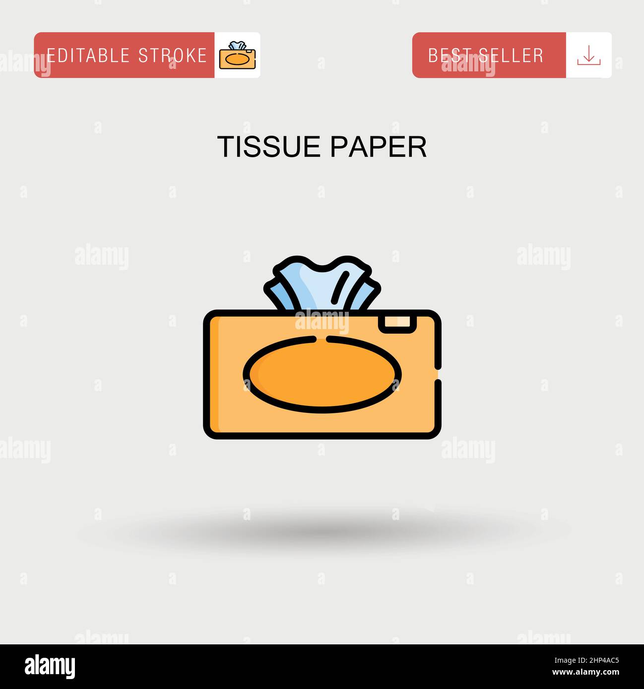 Tissue paper Simple vector icon. Stock Vector