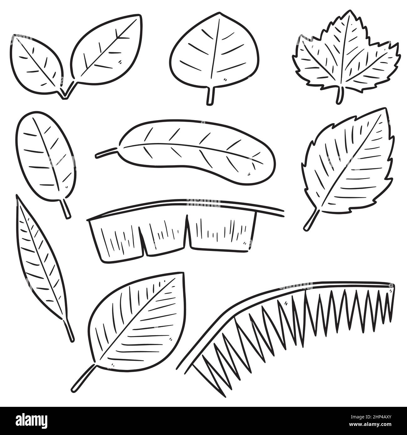 vector set of leaves Stock Vector