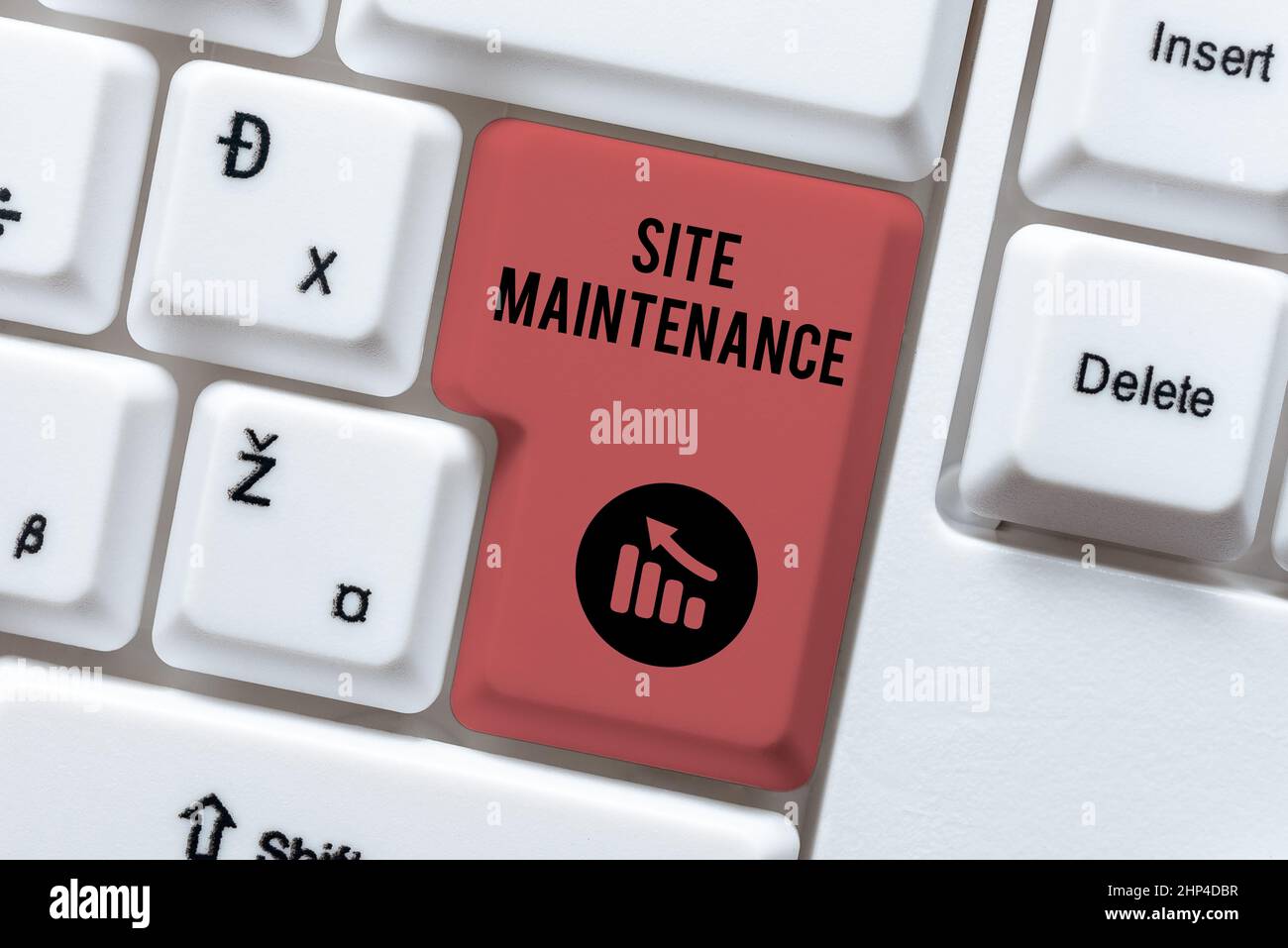 Sign displaying Site Maintenance, Business concept Monitoring and regularly checking your website for issues Abstract Presenting Ethical Hacker, Typin Stock Photo