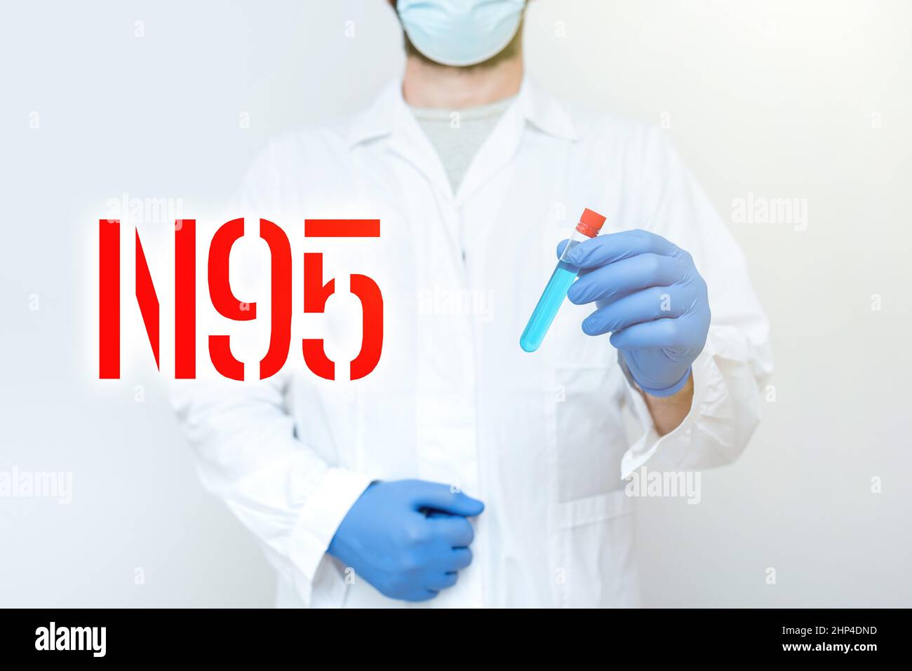 Conceptual display N95, Word for personal protective equipment that are