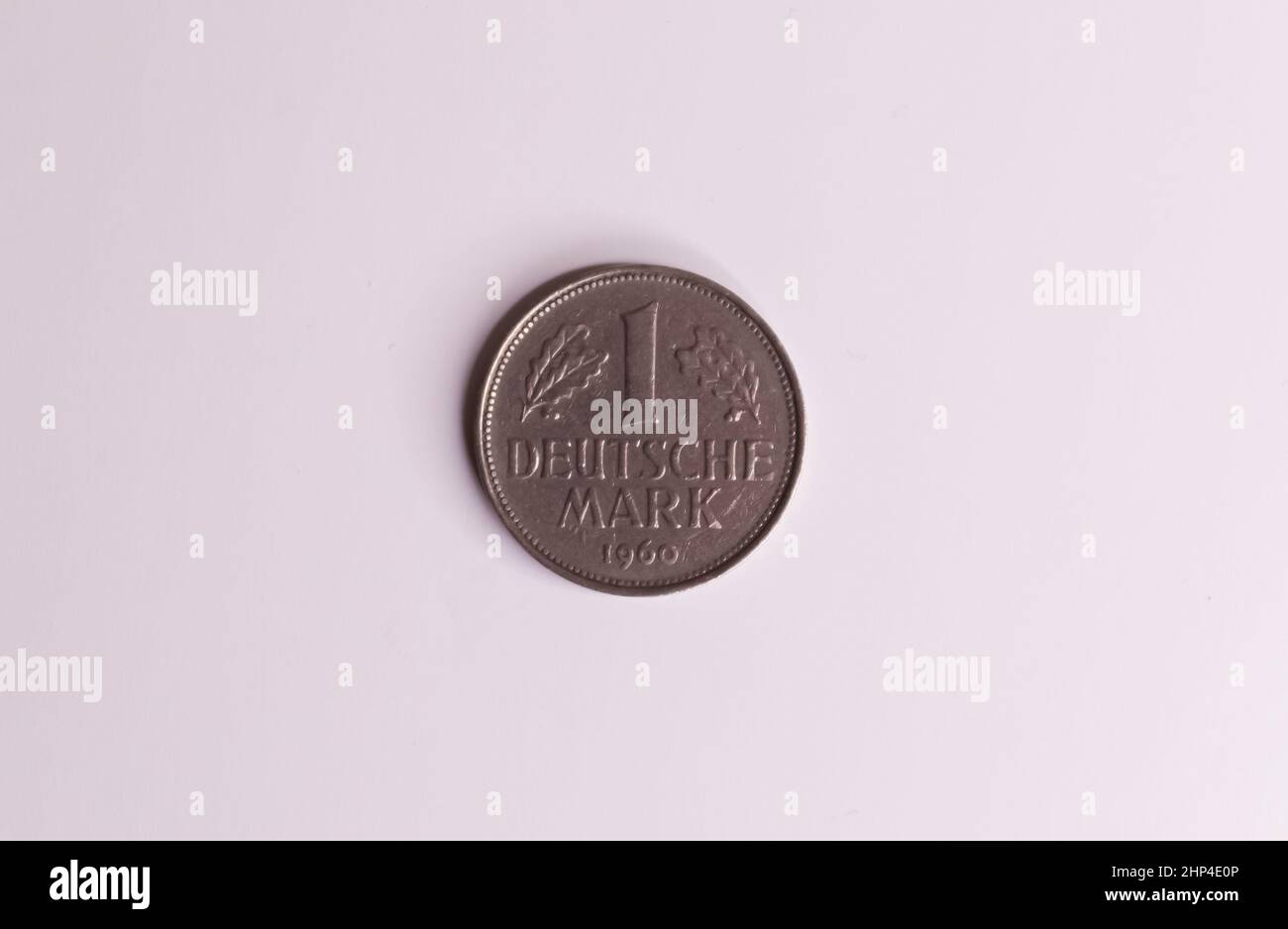 Single 1 DMark coin of the no longer current currency Deutsche Mark ...