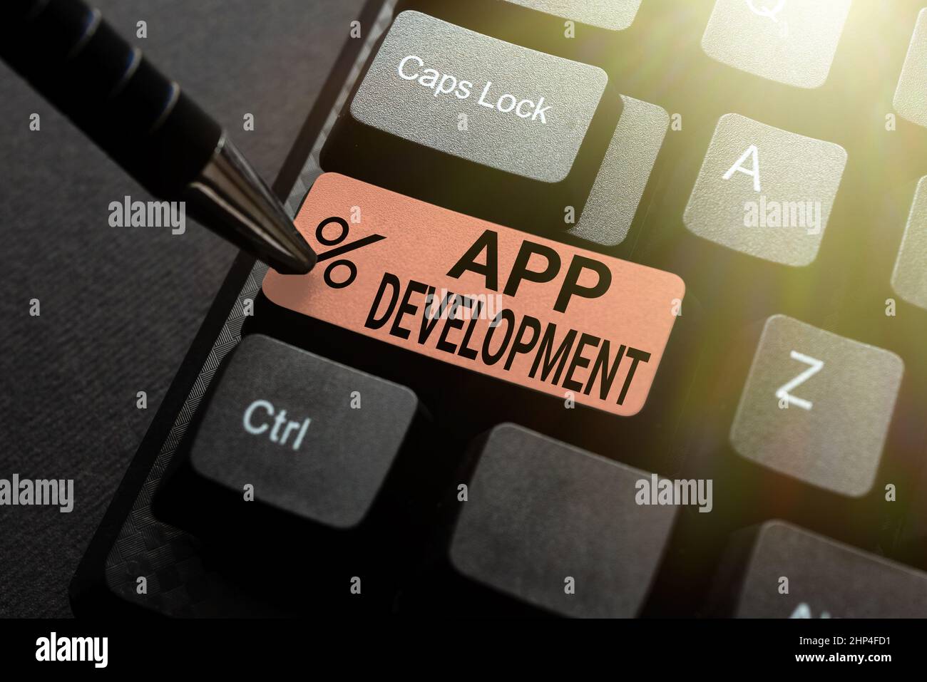 Writing displaying text App Development, Word for producing computer software with a specialized purpose Developing New Antivirus Program Codes, Organ Stock Photo