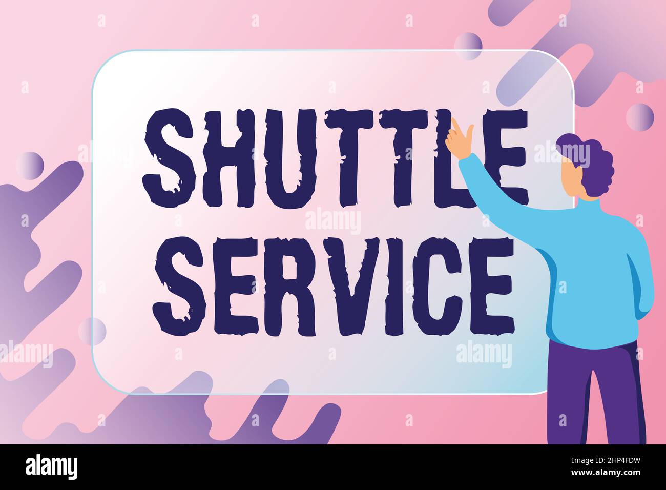 Sign displaying Shuttle Service, Business showcase vehicles like buses ...