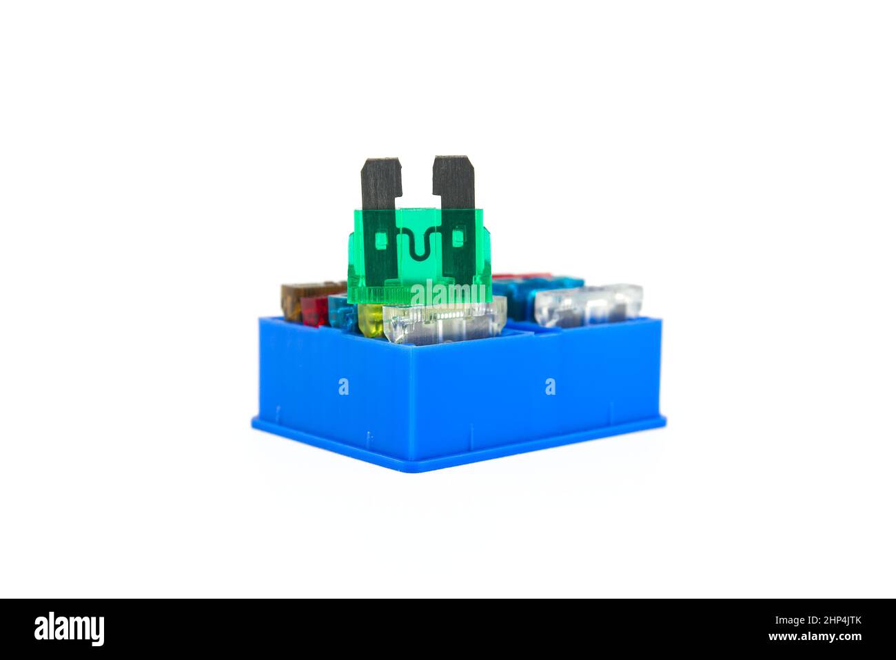 Car fuses with open circuit used to protect the wiring and electrical