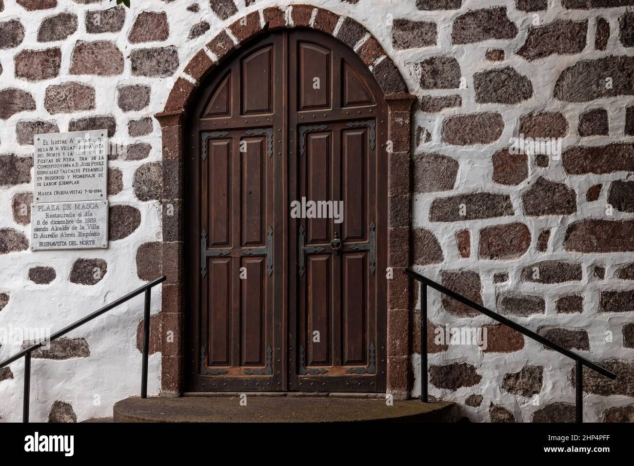 Church at Masca on Tenerife in the Canary Islands Stock Photo