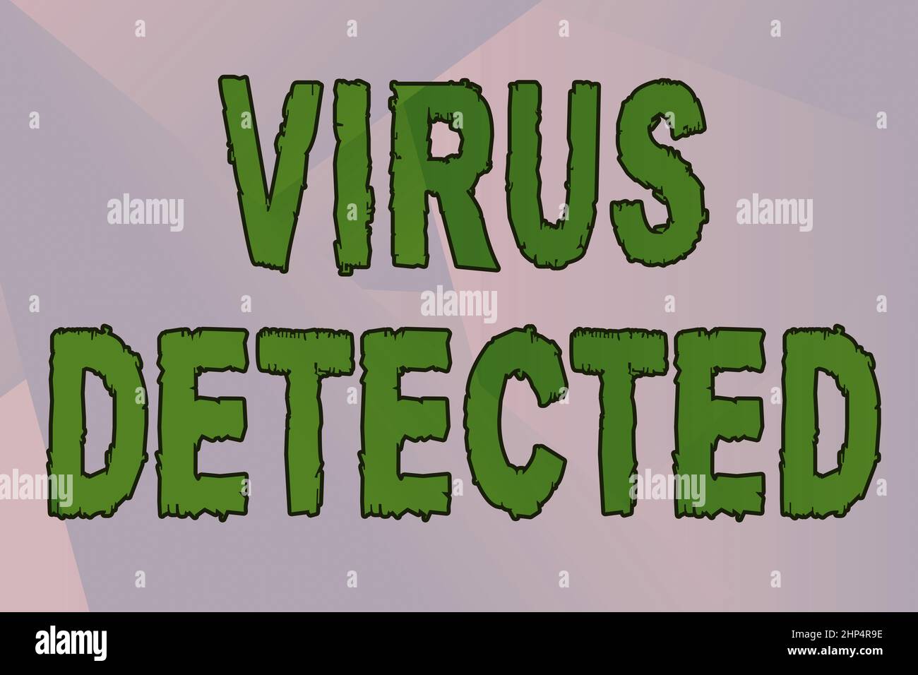 Text showing inspiration Virus Detected, Word Written on A computer ...