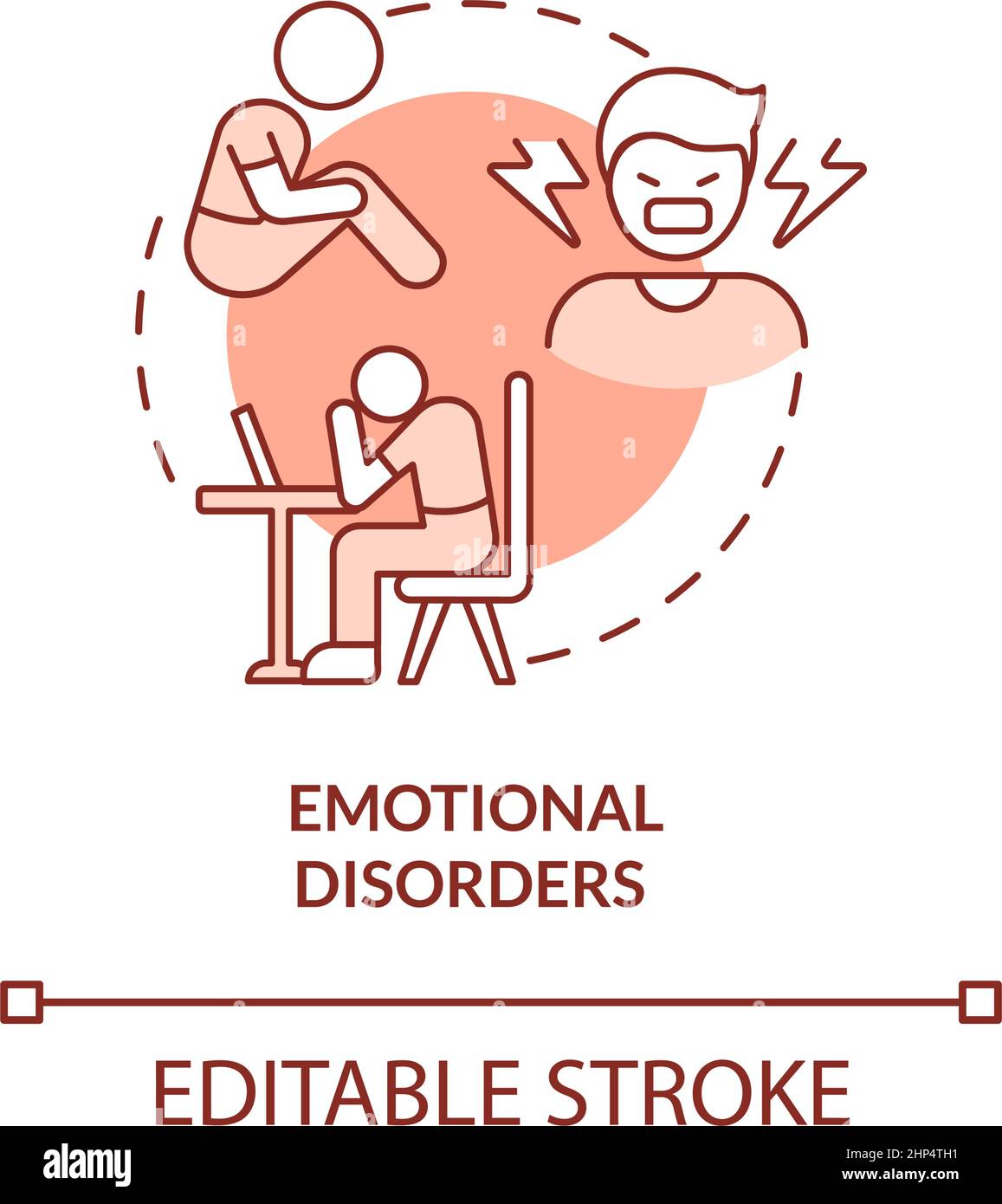 Emotional disorders terracotta concept icon Stock Vector Image & Art ...