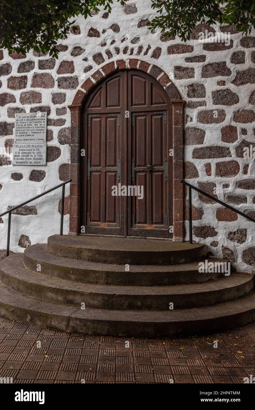 Church at Masca on Tenerife in the Canary Islands Stock Photo