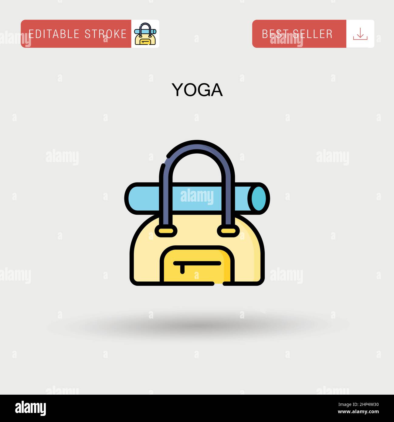 Yoga Simple vector icon. Stock Vector