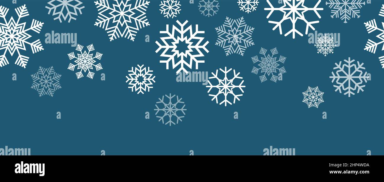 seamless snow stars falling down Stock Vector