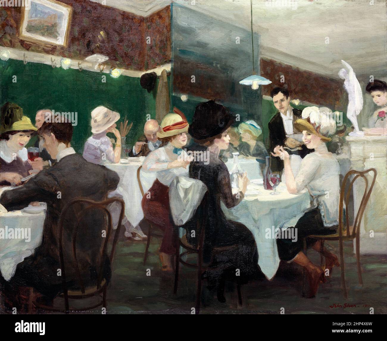 Renganeschi’s Saturday Night by the American artist, John Sloan (1871-1951), oil on canvas, 1912 Stock Photo