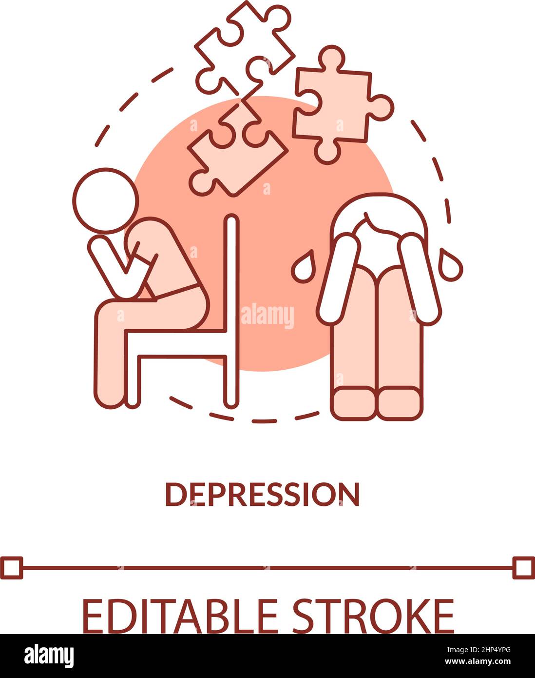 Depression terracotta concept icon Stock Vector Image & Art - Alamy