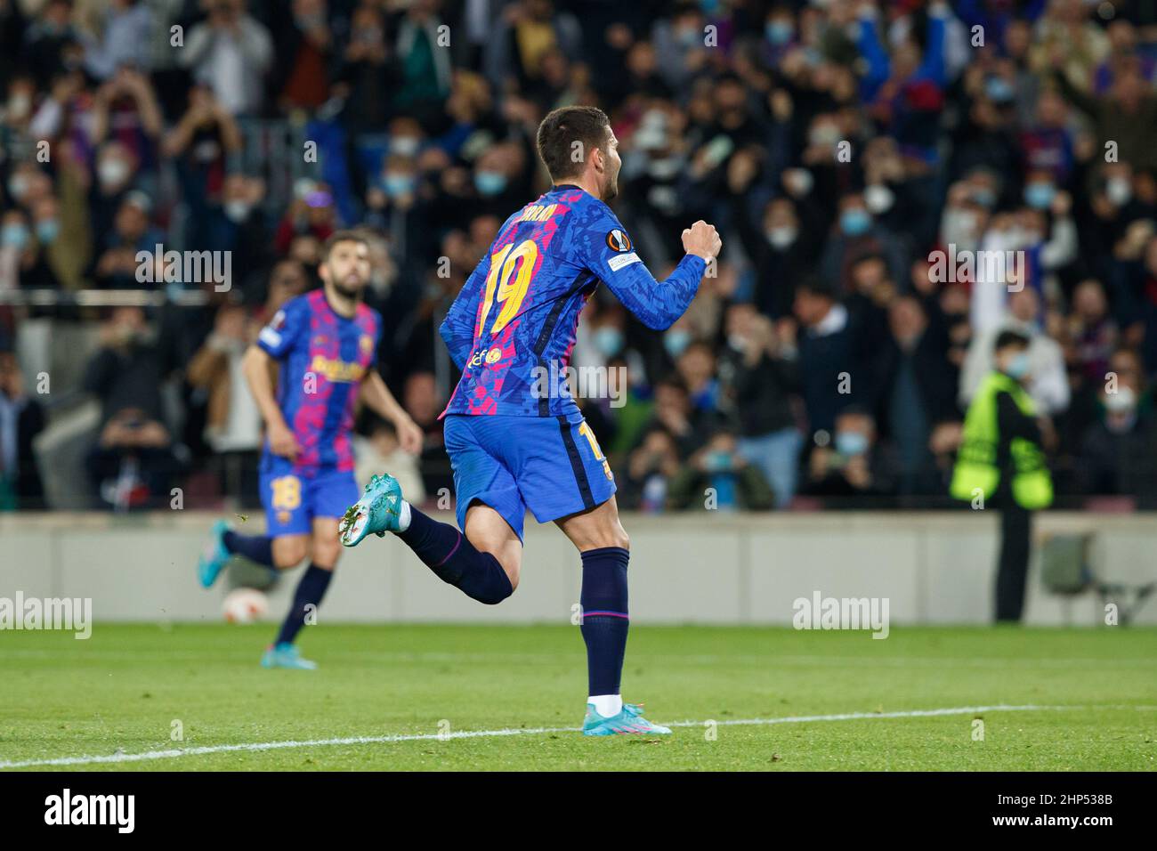 Ferran Torres Of FC Barcelona Celebrate A Goal During The UEFA Europa ...