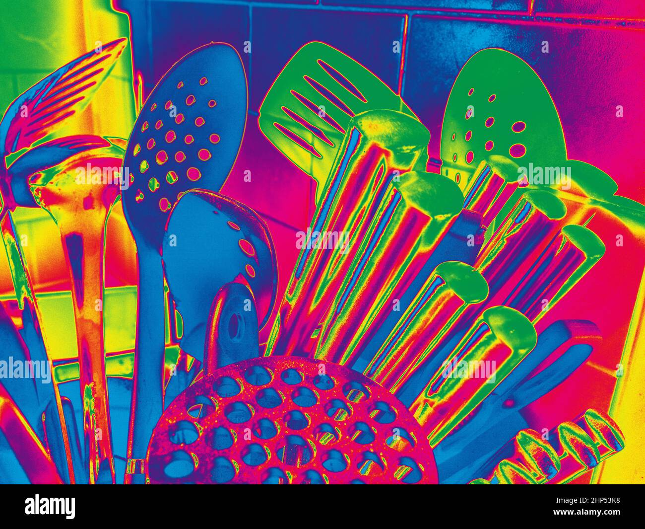 Surreal kitchen utensils in my kitchen c5 Stock Photo - Alamy