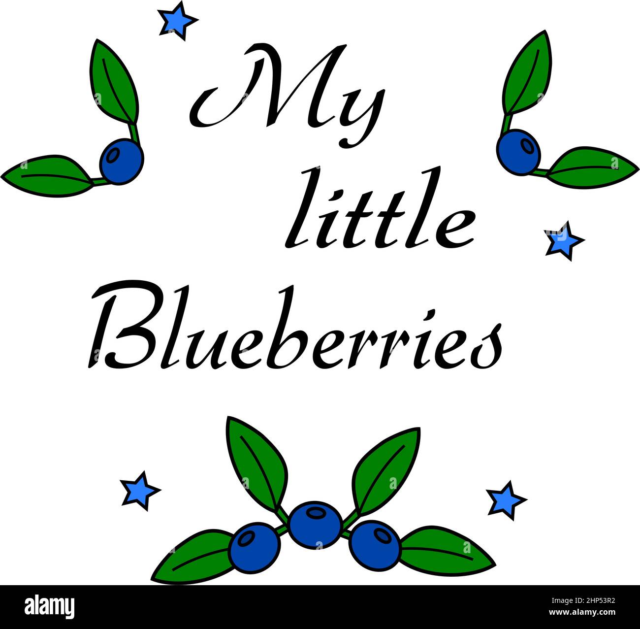 My little blueberries Stock Vector Image & Art Alamy