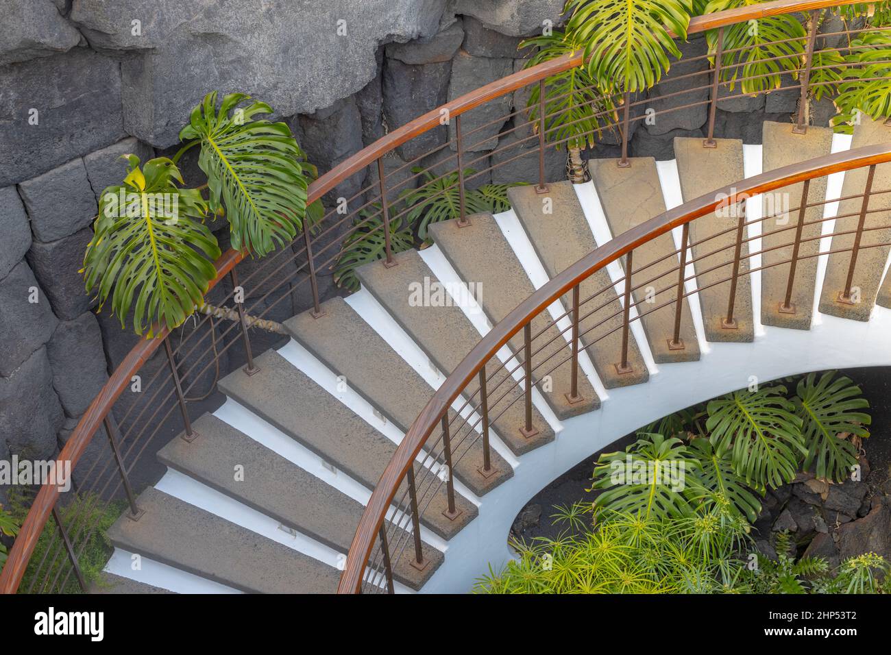 Circular staircase. Architecture detail. Stock Photo