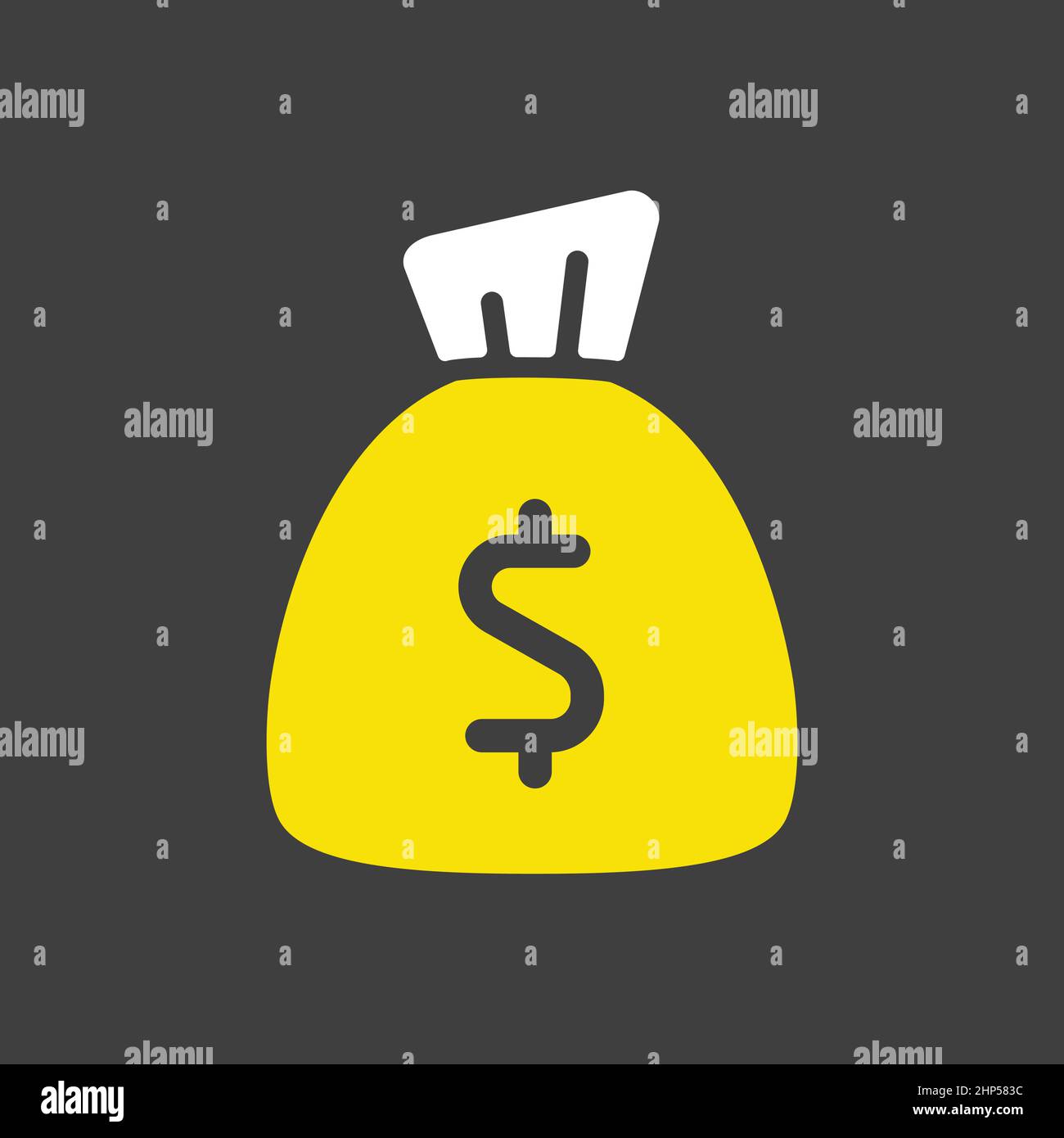 Money Bag outline icon vector. Finances sign Stock Vector Image & Art