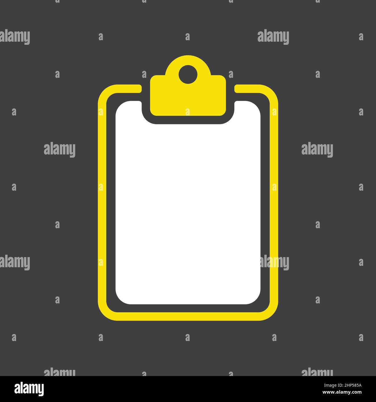 Clipboard vector icon isolated on the white Stock Vector