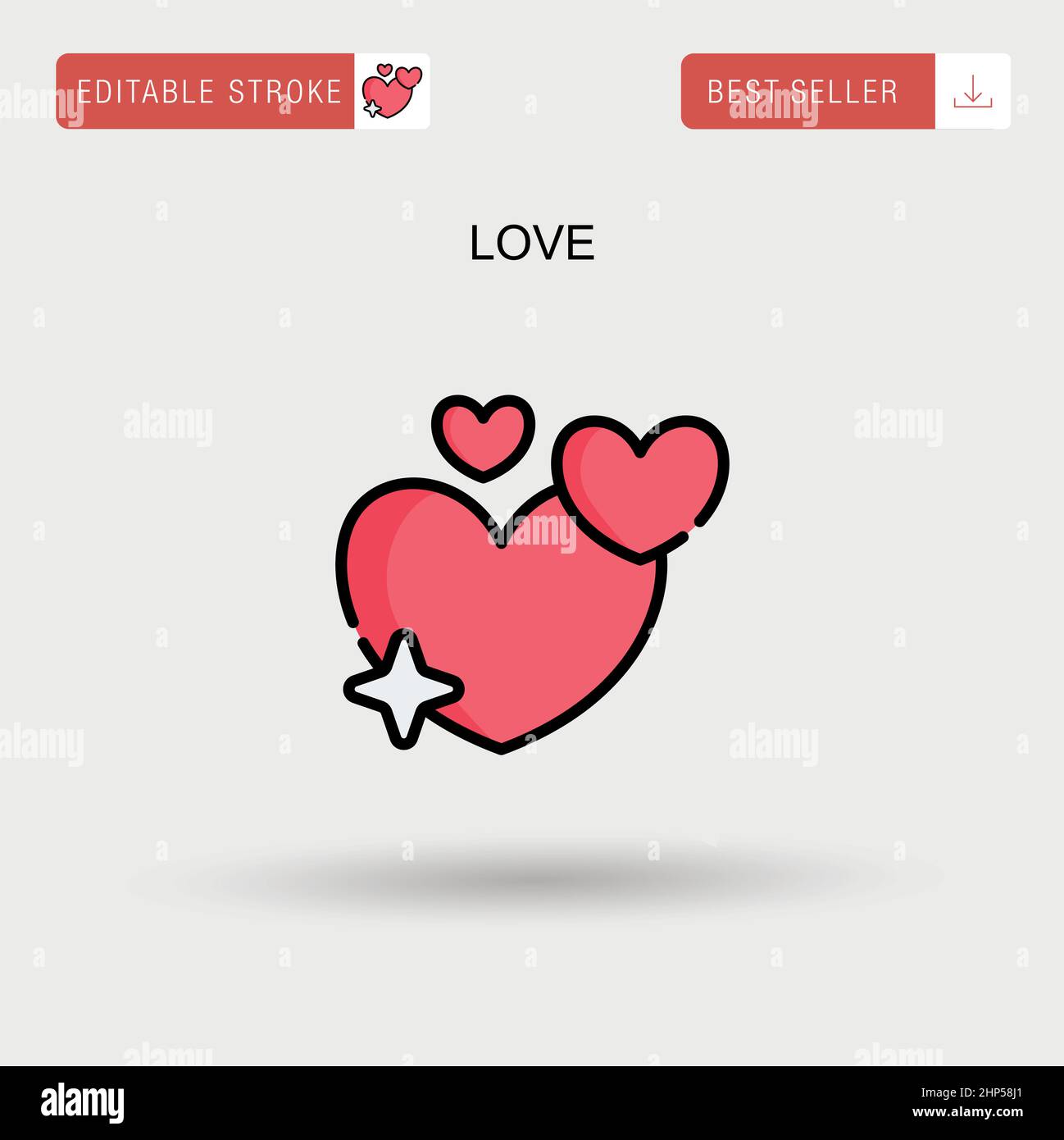 Love Simple vector icon Stock Vector Image & Art - Alamy