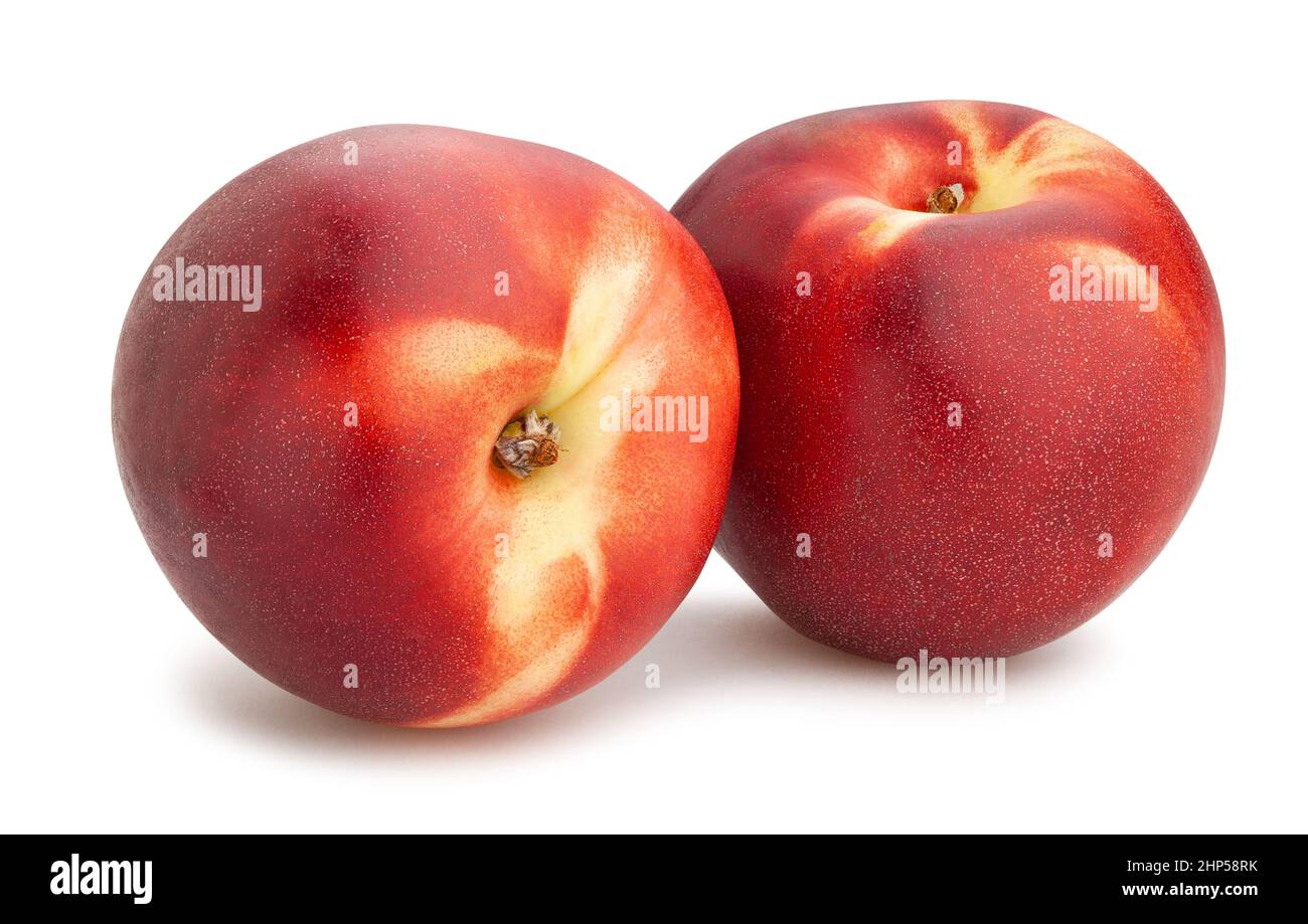 nectarine path isolated on white Stock Photo