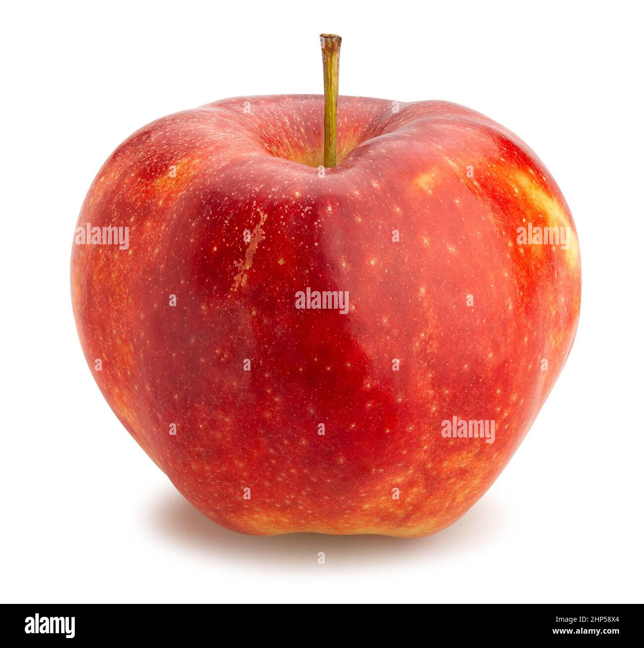 red apple path isolated on white Stock Photo