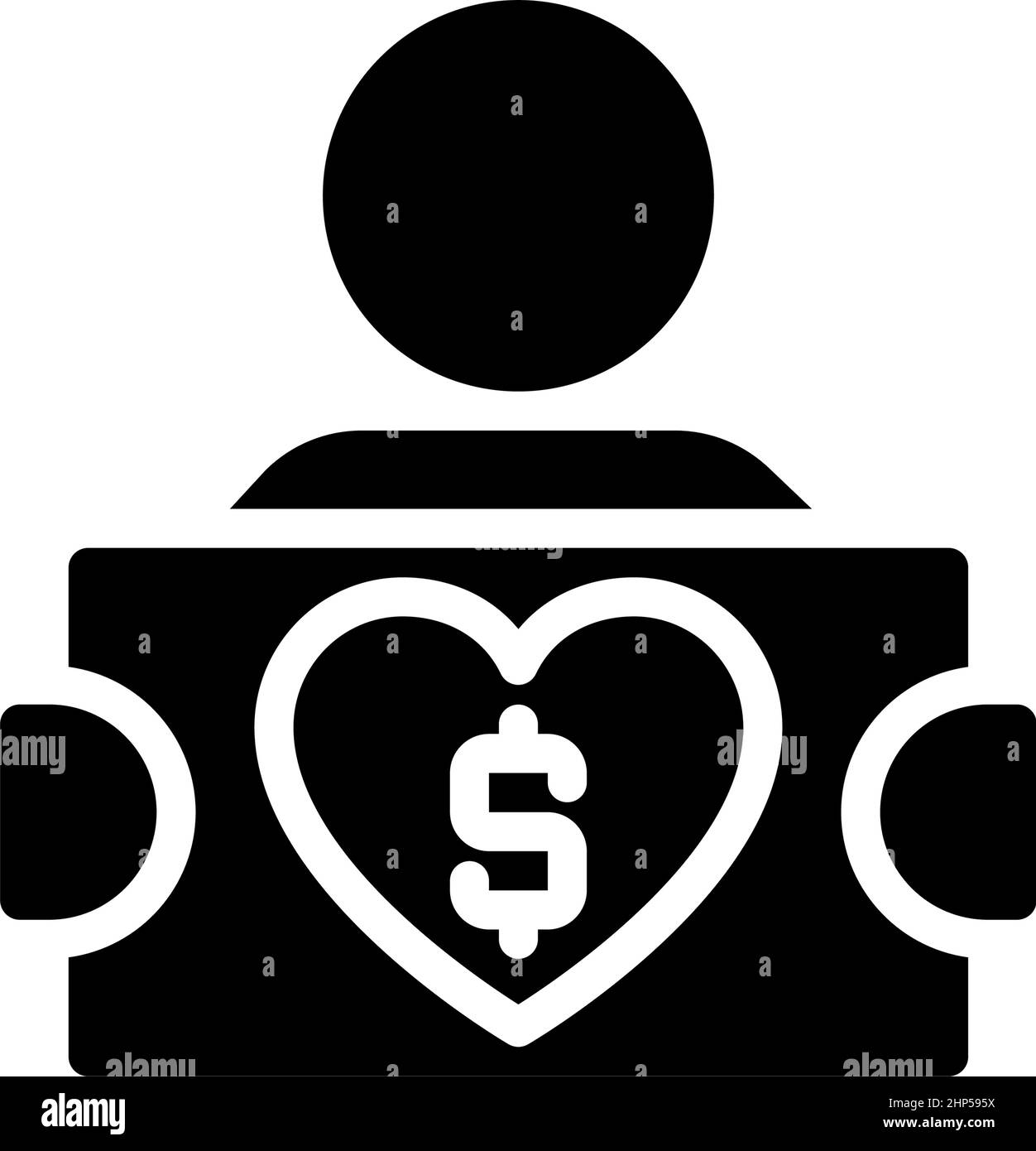Fundraiser black glyph icon Stock Vector Image & Art - Alamy