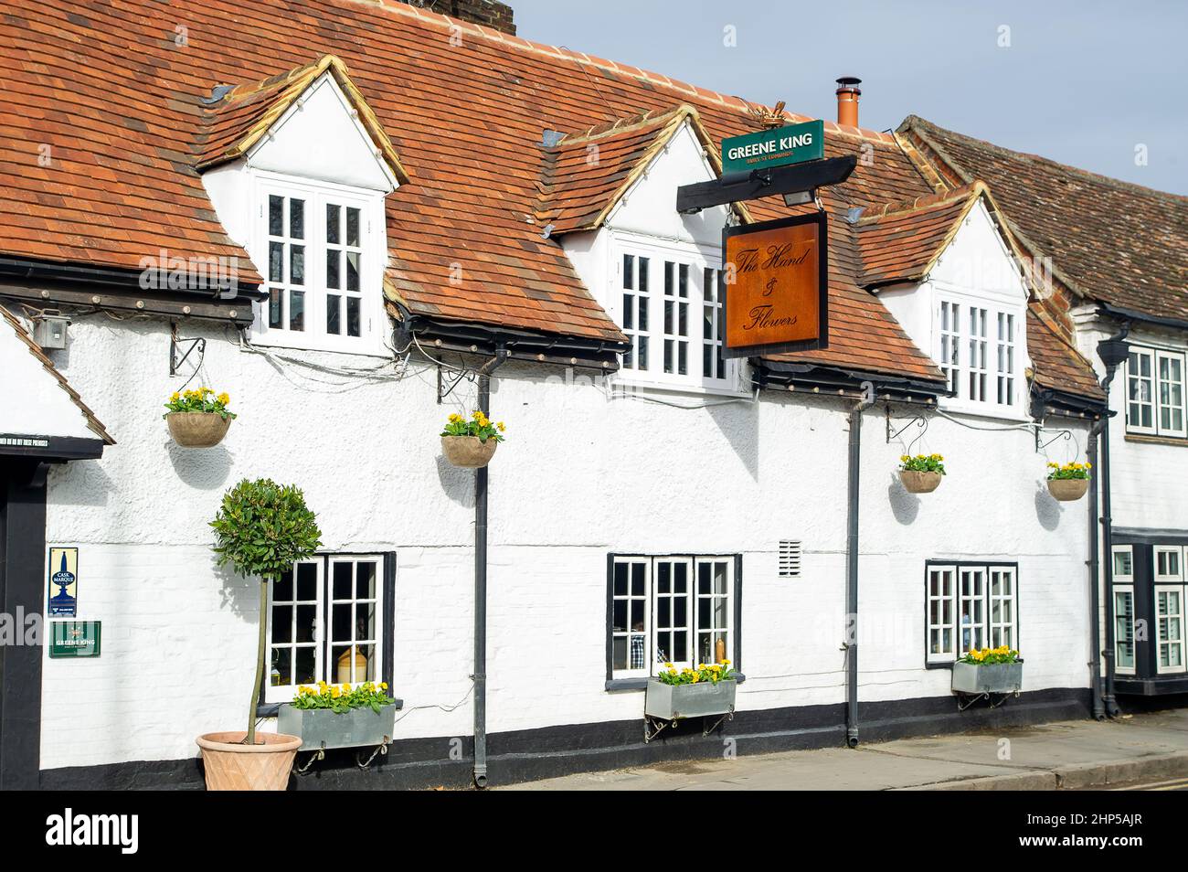 Marlow, Buckinghamshire, UK. 17th February, 2022. The Hand & Flowers