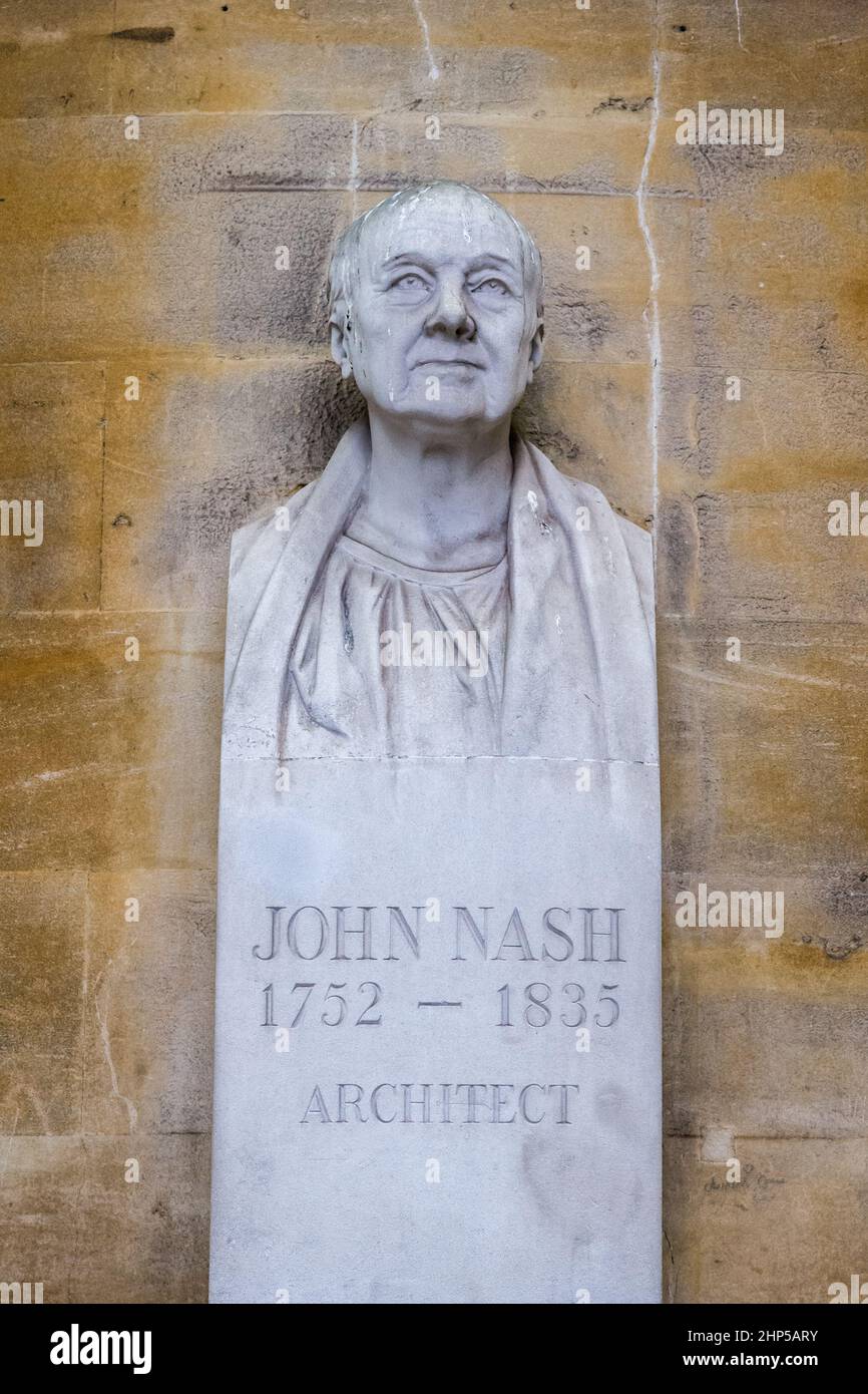 John Nash Architect, All Souls Langham Place London. Nash (1752-1835) was one of the foremost British architects of the Regency & Georgian eras. Stock Photo