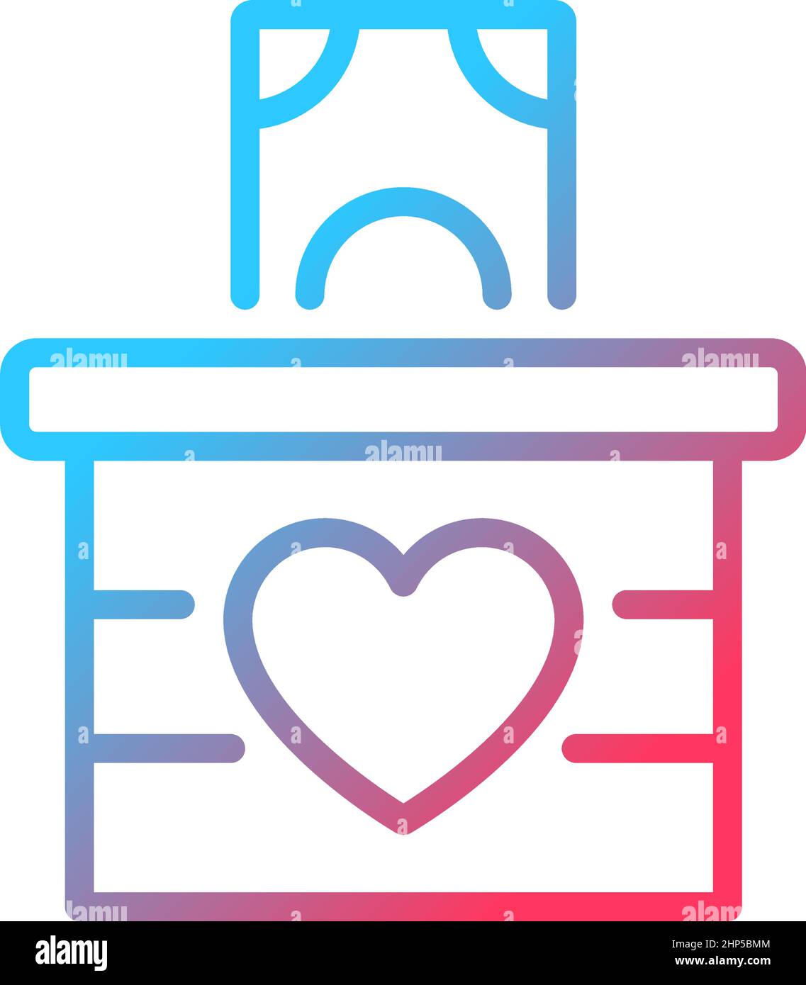 Money donation gradient linear vector icon Stock Vector