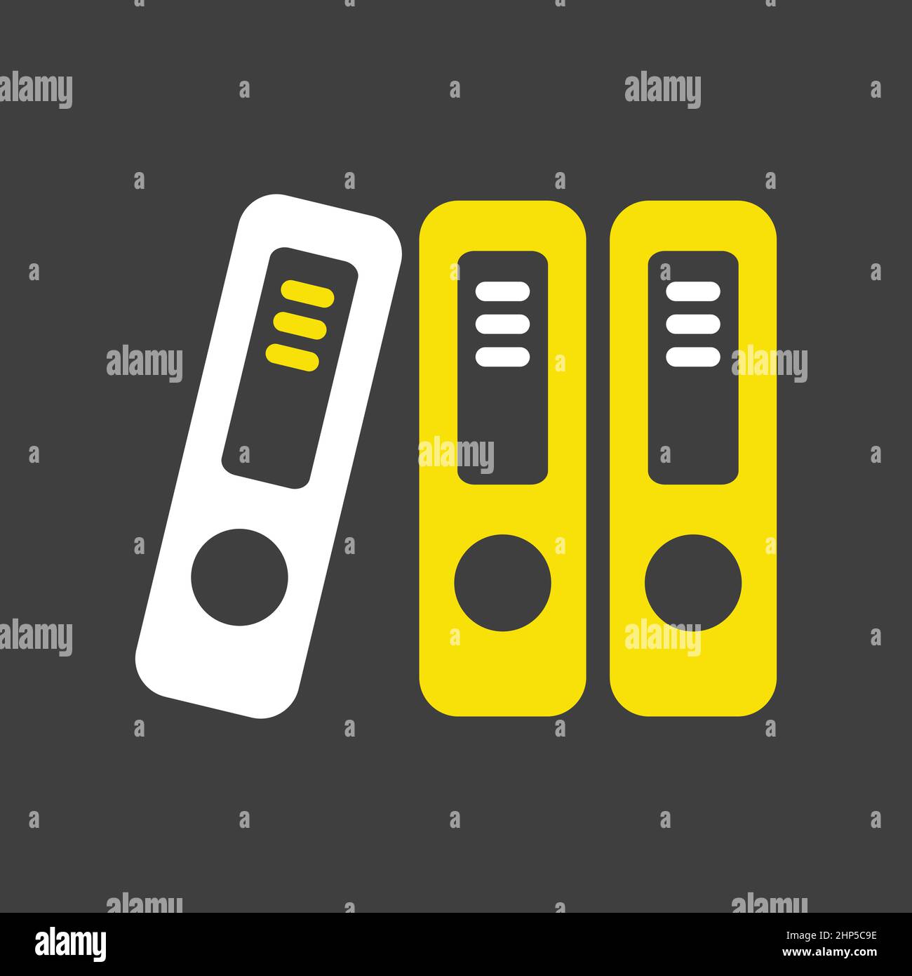 File Folder vector icon isolated on the white Stock Vector