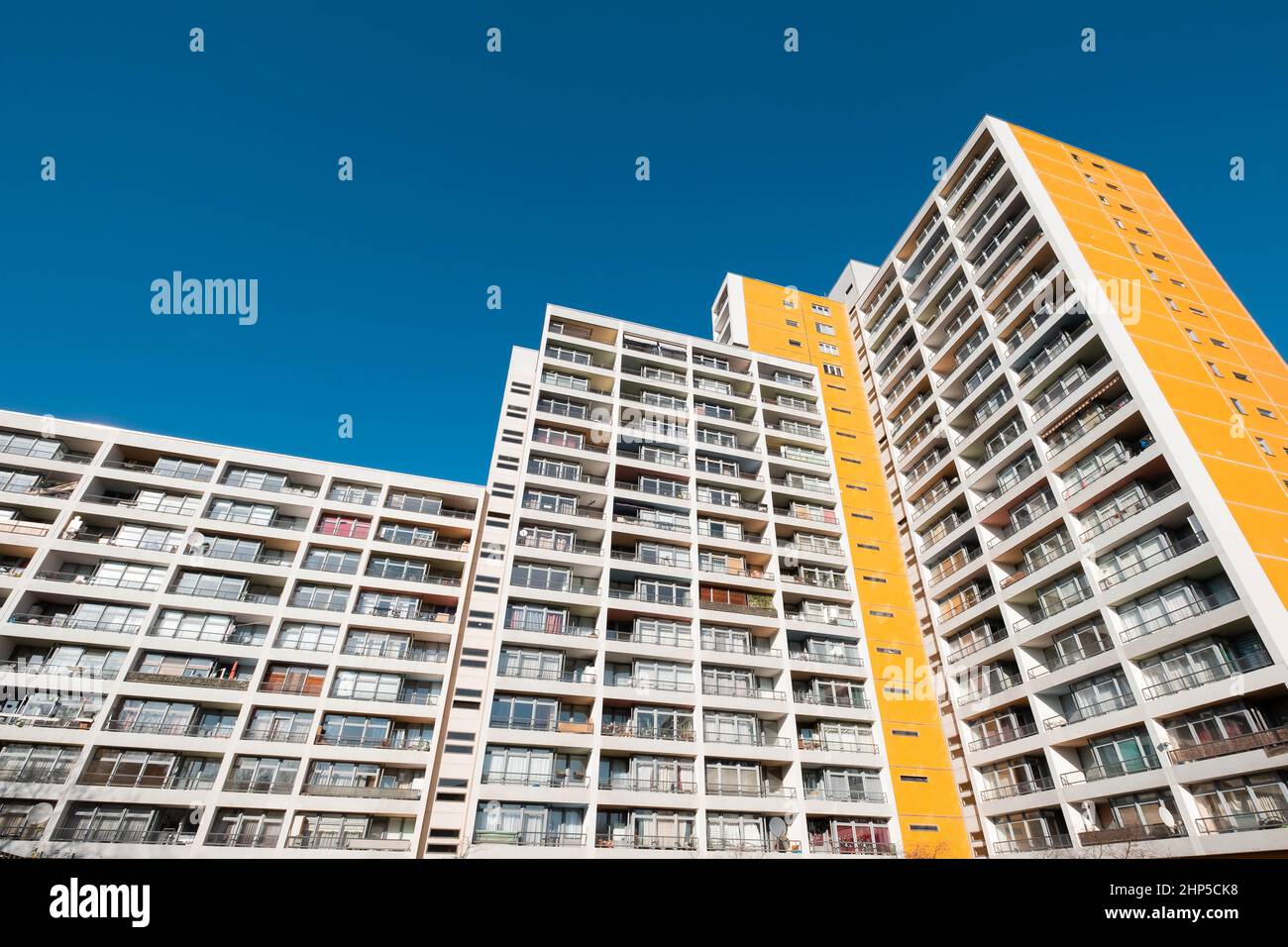 tall apartment building, residential real estate in Berlin, Germany Stock Photo