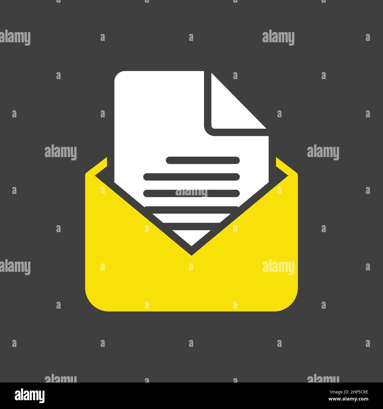 Message vector icon isolated on the white Stock Vector