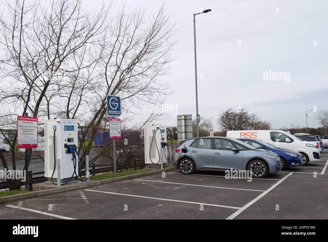 Electric vehicle charging Motorway Service Stations on the M1 in