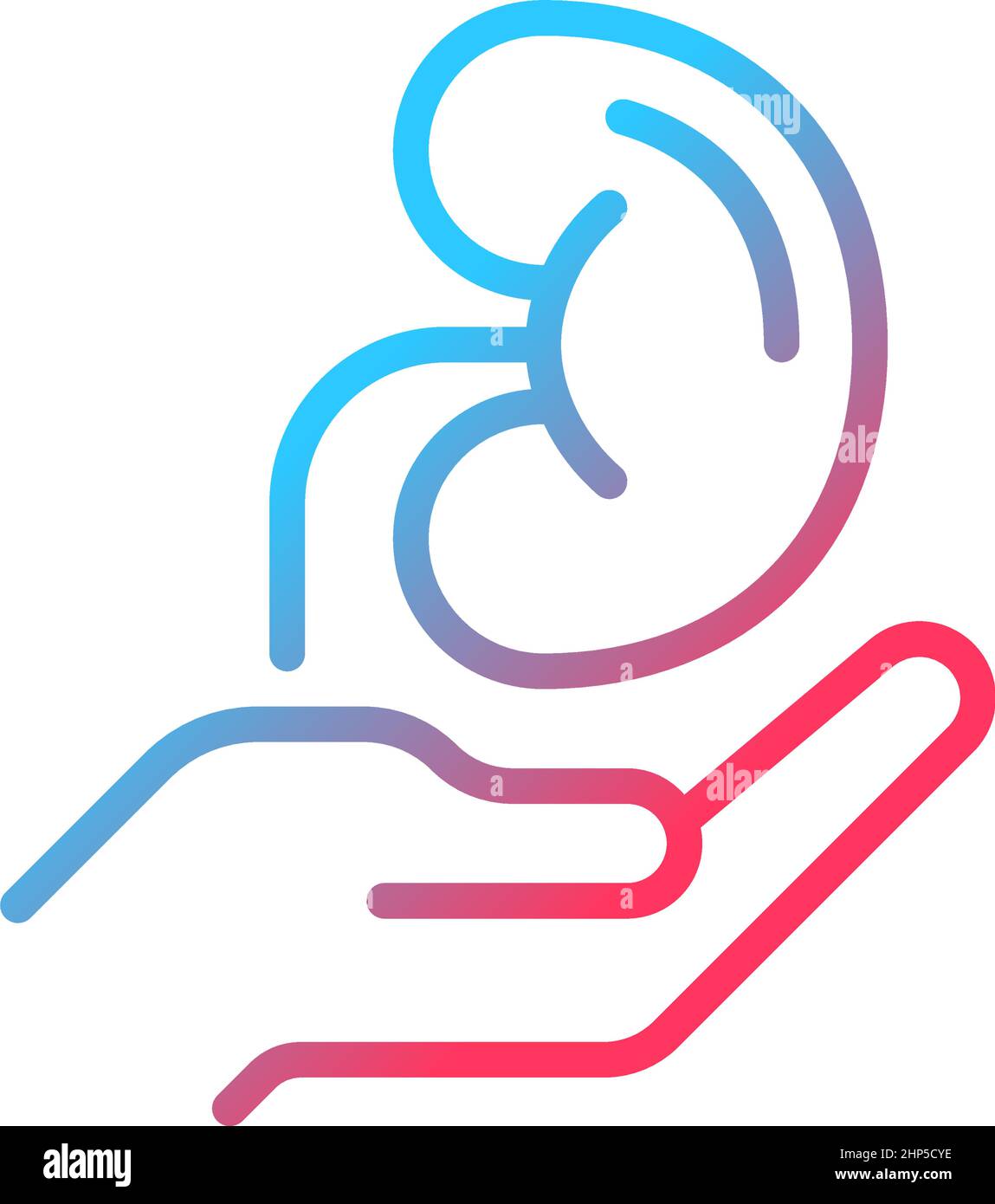 Organ donation gradient linear vector icon Stock Vector